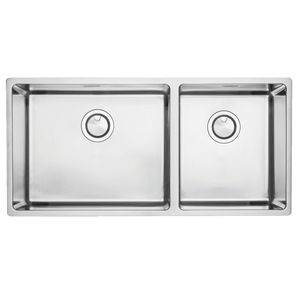 BARAZZA R15 DOUBLE BOWL KITCHEN SINK STAINLESS STEEL 910MM