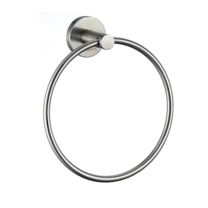 LINSOL LUX S2 HAND TOWEL RING BRUSHED NICKEL