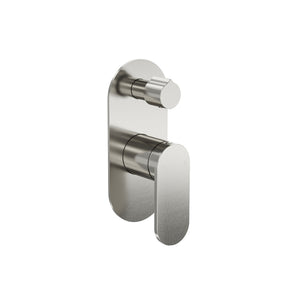 LINSOL CAPO 1-PLATE WALL MIXER WITH DIVERTER 170MM BRUSHED NICKEL