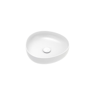 FIENZA PEBBLE ABOVE COUNTER BASIN MATTE WHITE 400MM