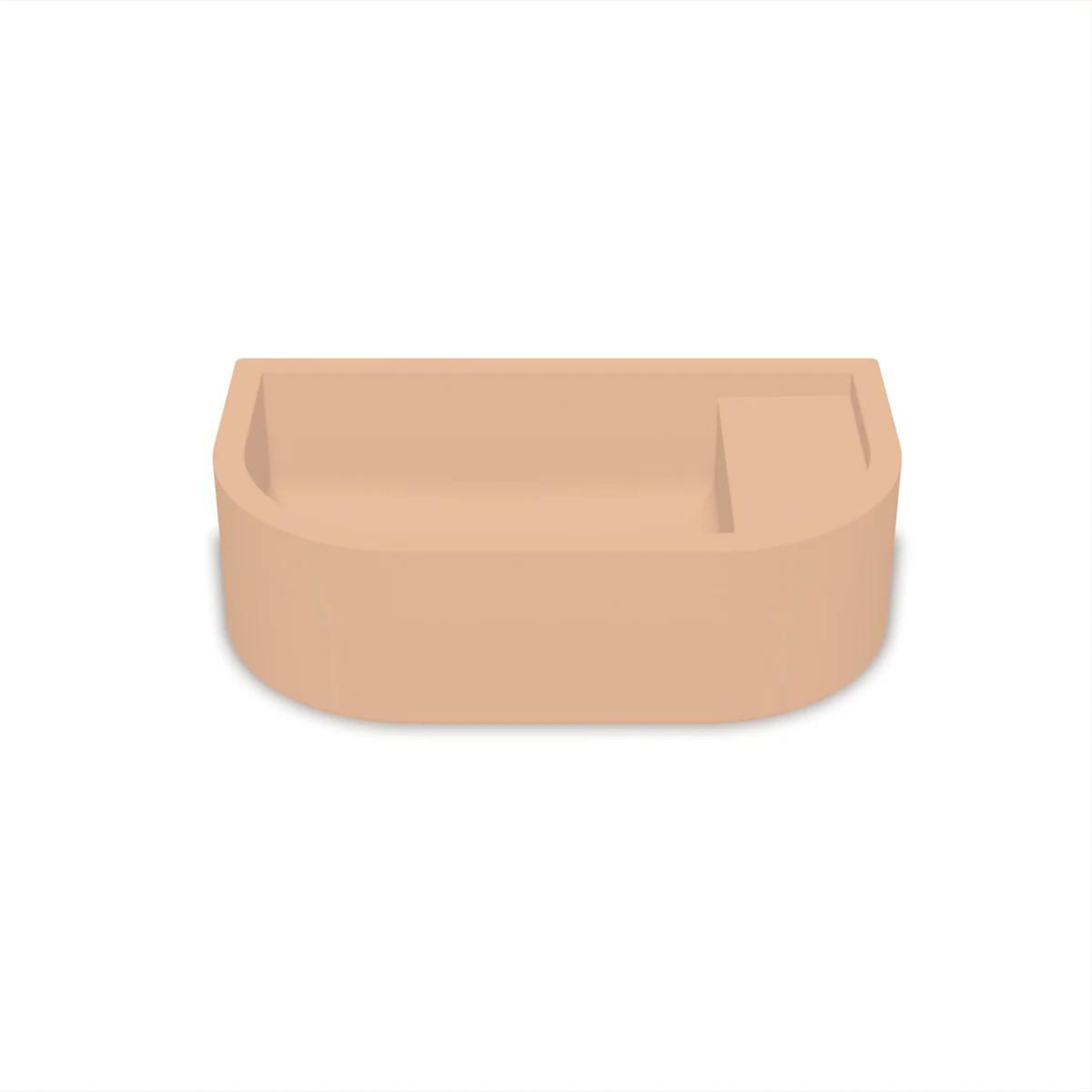 NOOD CO LOOP 01 ABOVE COUNTER / WALL HUNG BASIN PASTEL PEACH 440MM