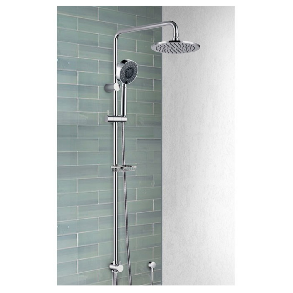 FIENZA MICHELLE MULTIFUNCTION TWIN SHOWER WITH SOAP BASKET CHROME