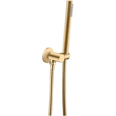 AQUAPERLA ROUND HANDHELD SHOWER BRUSHED BRASS