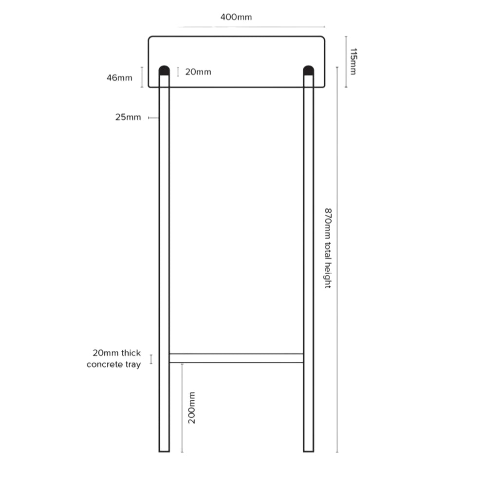 NOOD CO BOWL BASIN WITH STAND LILAC 400MM