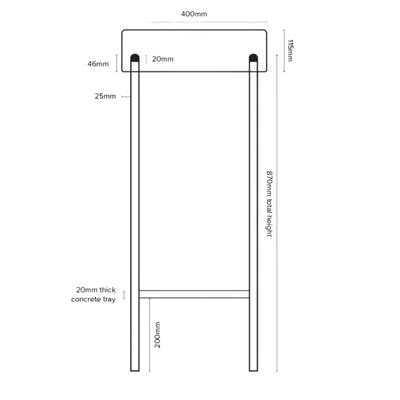 NOOD CO BOWL BASIN WITH STAND BLUSH PINK 400MM