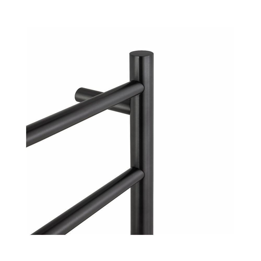 NORICO 6-BAR ROUND LADDER HEATED TOWEL RAIL 620MM BRUSHED GUN METAL
