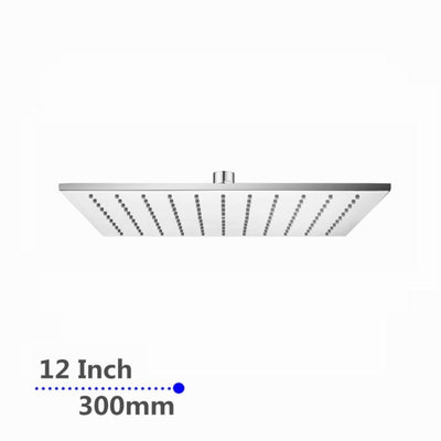 AQUAPERLA BRASS SQUARE SHOWER HEAD 300MM CHROME