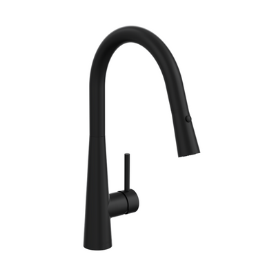 LINSOL KASHI LEAD FREE PULL OUT SINK MIXER 410MM MATTE BLACK