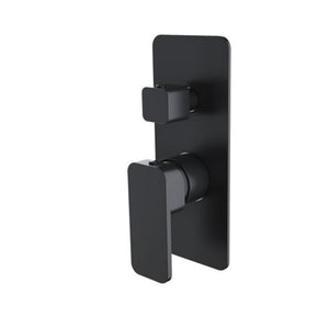 AQUAPERLA IVANO WALL MIXER WITH DIVERTER 200MM MATTE BLACK