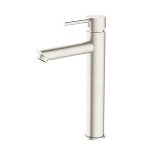 NERO DOLCE TALL BASIN MIXER STRAIGHT SPOUT 286MM BRUSHED NICKEL