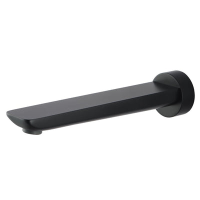 NORICO RUSHY WALL BATH SPOUT 219MM MATTE BLACK
