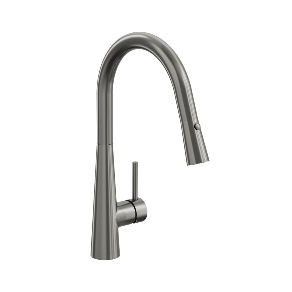 LINSOL KASHI LEAD FREE PULL OUT SINK MIXER 410MM GUN METAL