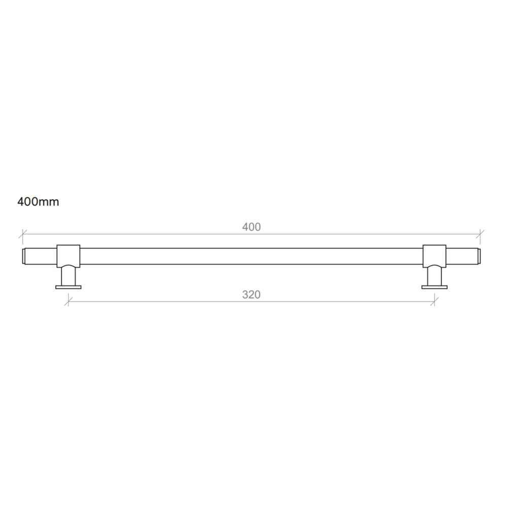 TIMBERLINE DUKE HANDLE GUN METAL (AVAILABLE IN 200MM AND 400MM)