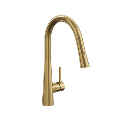 LINSOL KASHI LEAD FREE PULL OUT SINK MIXER 410MM BRUSHED BRASS