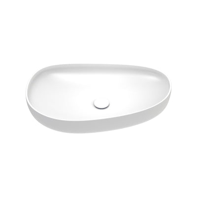 FIENZA PEBBLE ABOVE COUNTER BASIN MATTE WHITE 650MM