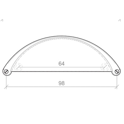 TIMBERLINE RETRO HANDLE 105MM SATIN GOLD