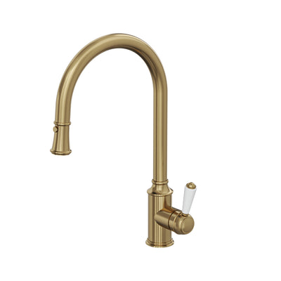 LINSOL TOMMY S2 PULL OUT SINK MIXER 439MM BRUSHED BRASS