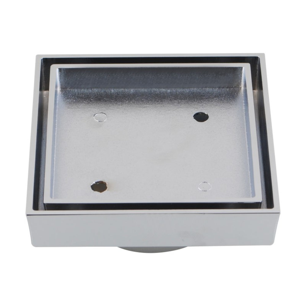 AQUAPERLA TILE INSERT SHOWER GRATE DRAIN CHROME 115MM