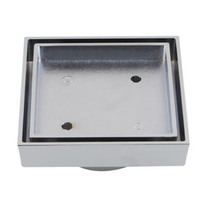 AQUAPERLA TILE INSERT SHOWER GRATE DRAIN CHROME 115MM
