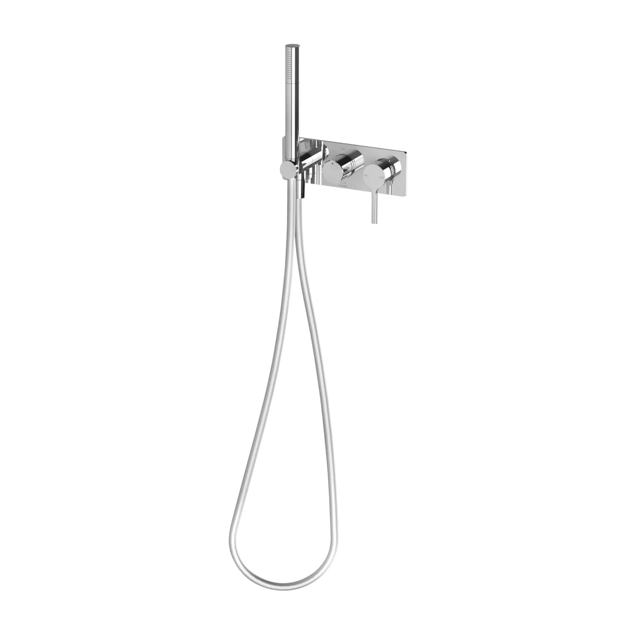 PHOENIX VIVID SLIMLINE OVAL WALL HAND HELD SHOWER SYSTEM CHROME