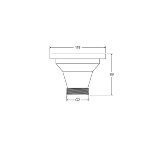 FIENZA HANA SINK BASKET WASTE 119MM STAINLESS STEEL