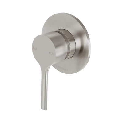 PHOENIX VIVID SLIMLINE SWITCHMIX LEAD FREE SHOWER AND WALL MIXER BRUSHED NICKEL
