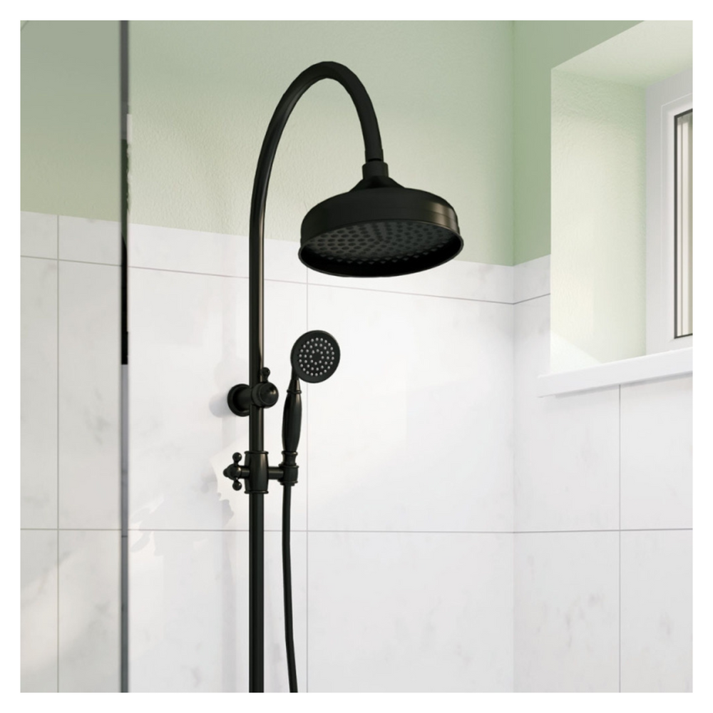 FIENZA LILLIAN TWIN SHOWER MATTE BLACK