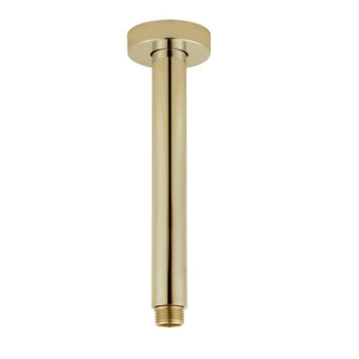 AQUAPERLA ROUND CEILING SHOWER ARM 200MM BRUSHED BRASS