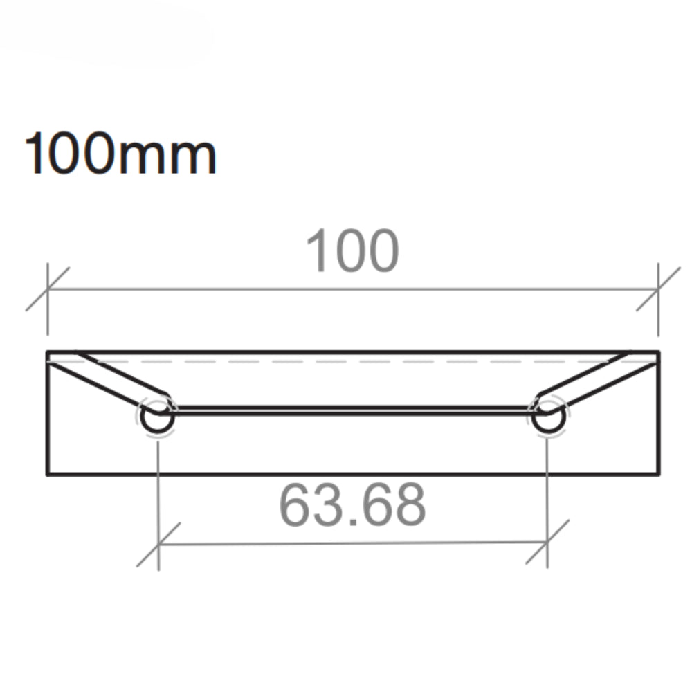 TIMBERLINE OVA HANDLE BRUSHED GOLD (AVAILABLE IN 100MM, 200MM AND 350MM)