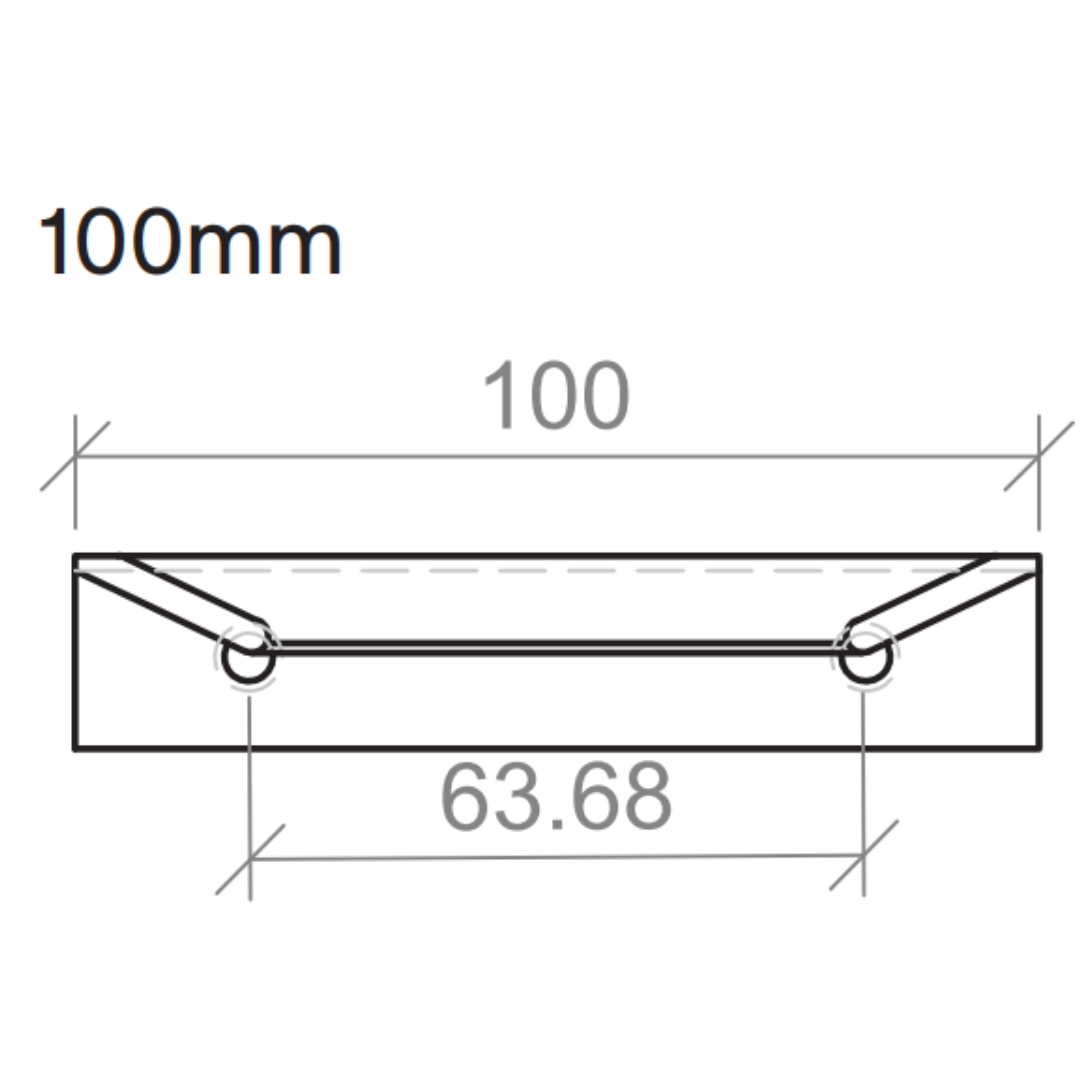 TIMBERLINE OVA HANDLE BLACK (AVAILABLE IN 100MM, 200MM AND 350MM)