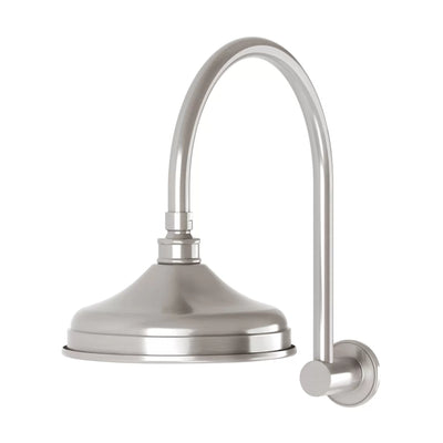 PHOENIX NOSTALGIA VINTAGE SHOWER ARM & ROSE 303MM BRUSHED NICKEL