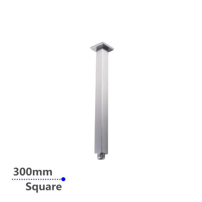 AQUAPERLA SQUARE CEILING SHOWER ARM 300MM CHROME