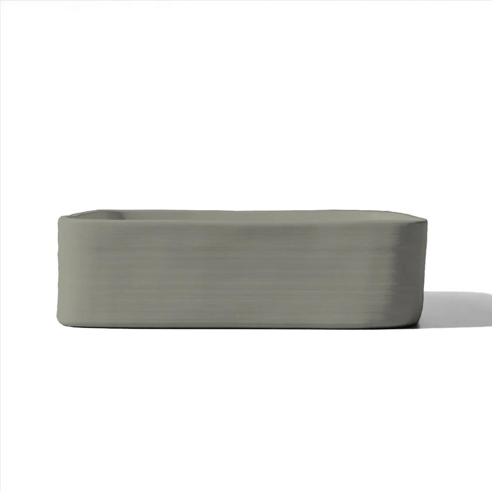 NOOD CO CONSCIOUS RANGE CAST ABOVE COUNTER / WALL HUNG BASIN OLIVE 380MM