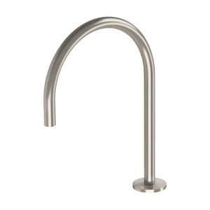 PHOENIX VIVID SLIMLINE GOOSENECK HOB SINK OUTLET 220MM BRUSHED NICKEL