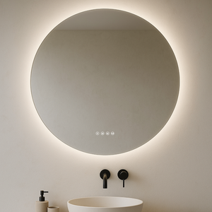 LUNARGLOW ECLIPSE ROUND 3 COLOUR LIGHTS FRAMELESS LED MIRROR 750MM