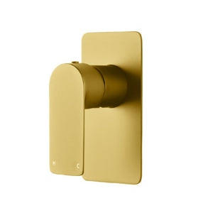 AQUAPERLA  VOG WALL MIXER 150MM BRUSHED BRASS