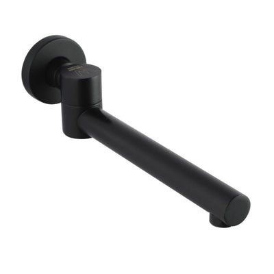 AQUAPERLA WALL BATH SPOUT 247MM BLACK