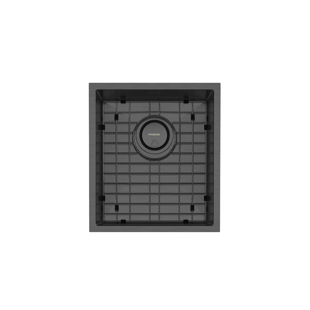 PHOENIX 4000 SERIES SINGLE BOWL SINK 396MM BRUSHED CARBON