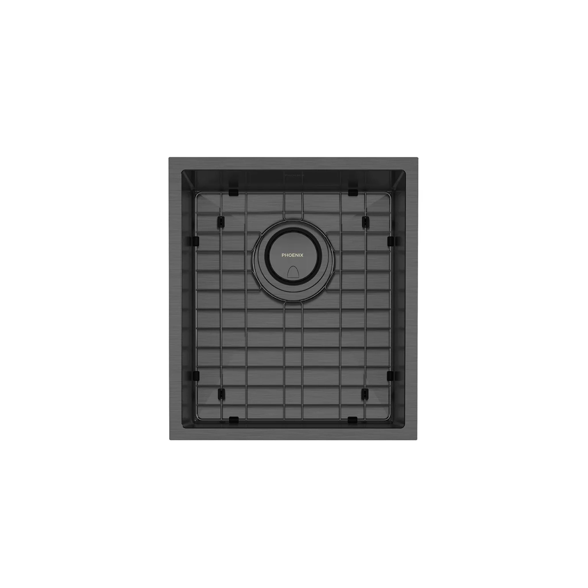 PHOENIX 4000 SERIES SINGLE BOWL SINK 396MM BRUSHED CARBON