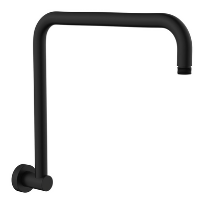 FIENZA ROUND FIXED GOOSENECK SHOWER ARM 322MM MATTE BLACK
