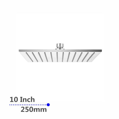 AQUAPERLA BRASS SQUARE SHOWER HEAD 250MM CHROME
