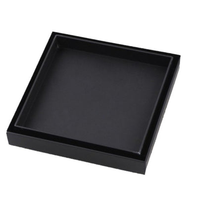 AQUAPERLA TILE INSERT SHOWER GRATE DRAIN MATTE BLACK 120MM