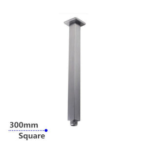 AQUAPERLA SQUARE CEILING SHOWER ARM 300MM BRUSHED NICKEL