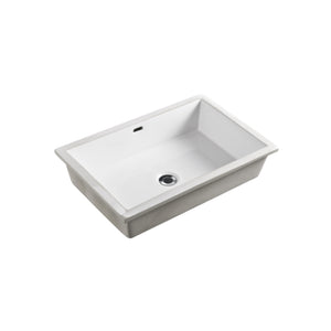 OLIVERI OSLO RECTANGULAR UNDERMOUNT BASIN WHITE 600MM