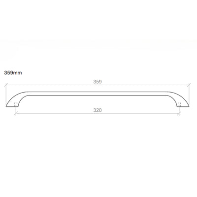 TIMBERLINE CURVE HANDLE CHROME (AVAILABLE IN 198MM AND 359MM)