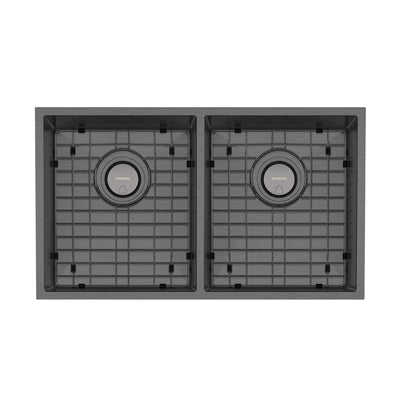 PHOENIX 4000 SERIES DOUBLE BOWL SINK 772MM BRUSHED CARBON