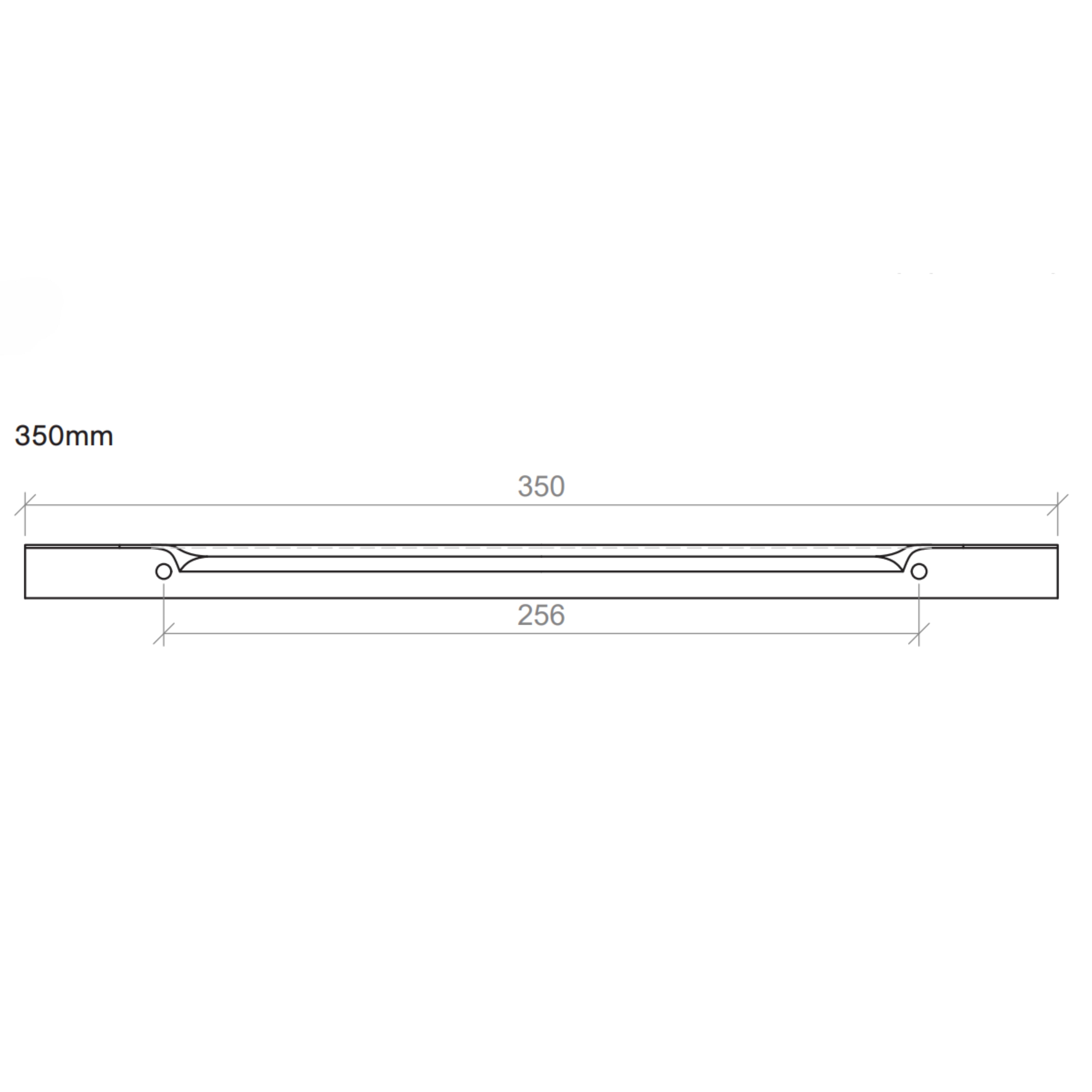 TIMBERLINE WAVE HANDLE GUN METAL (AVAILABLE IN 200MM AND 350MM)