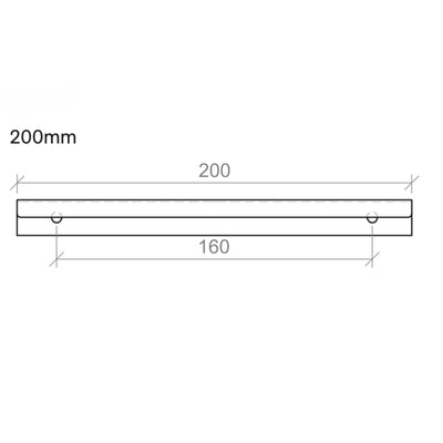 TIMBERLINE LOFT HANDLE BLACK (AVAILABLE IN 200MM AND 350MM)