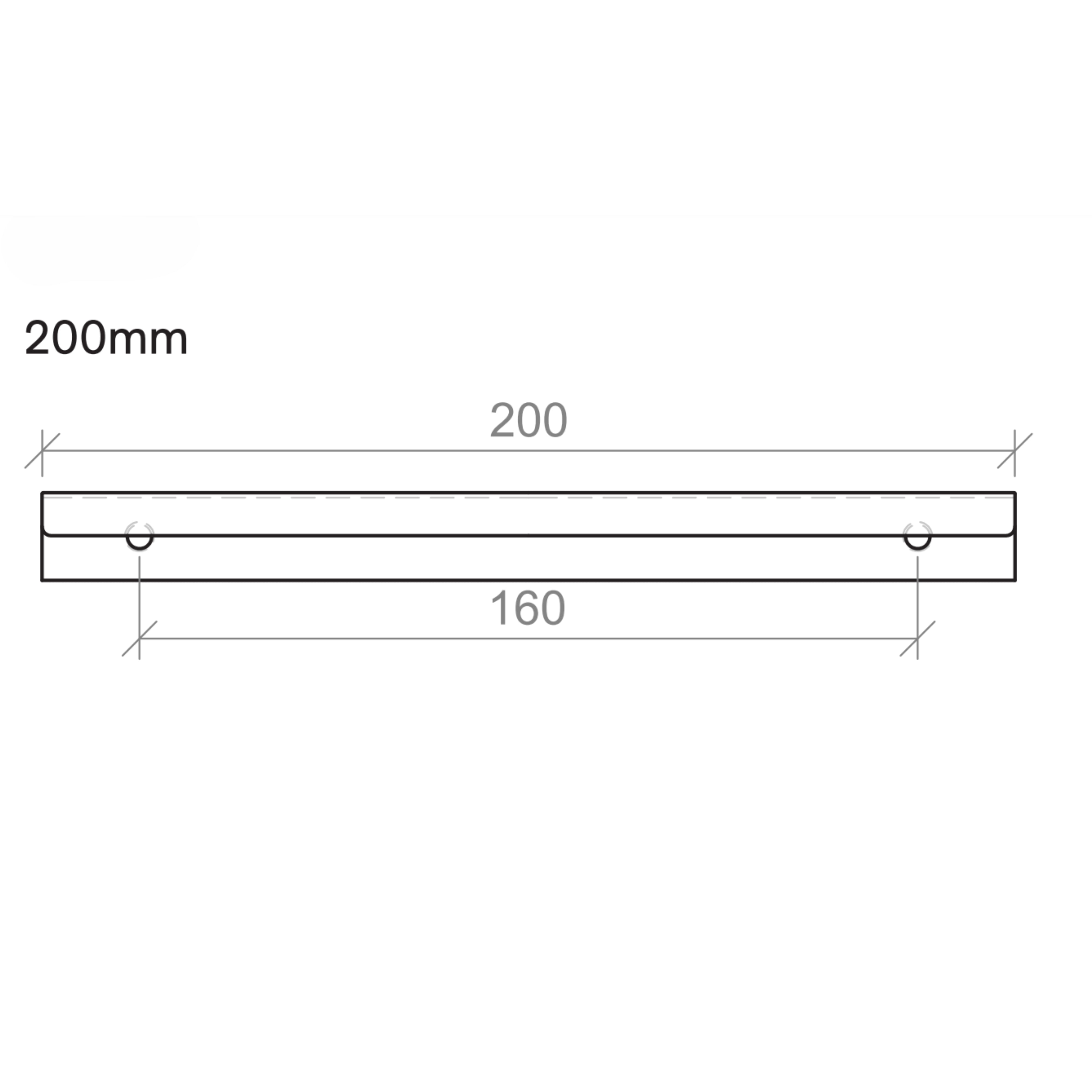 TIMBERLINE LOFT HANDLE BLACK (AVAILABLE IN 200MM AND 350MM)