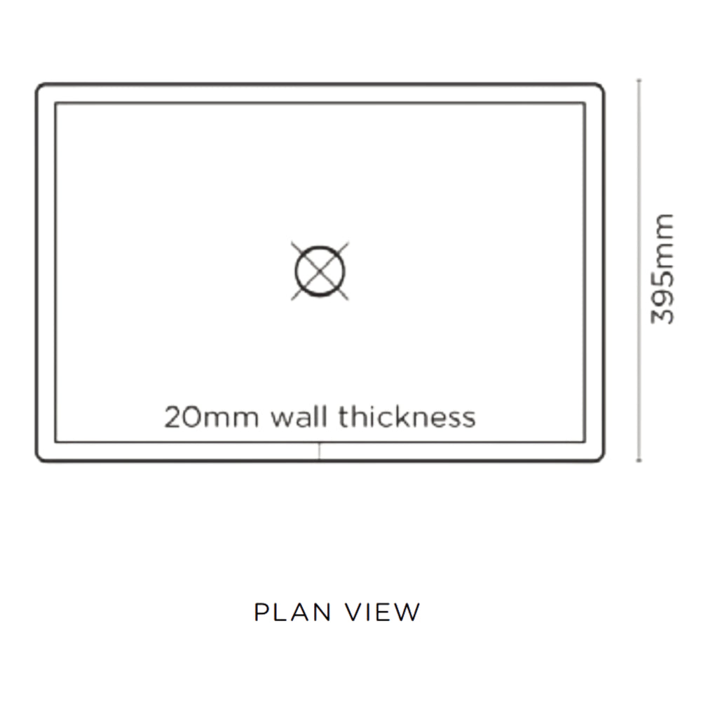 NOOD CO BOX BASIN VANITY SET MORNING MIST 595MM